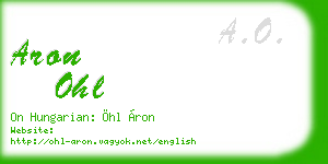 aron ohl business card